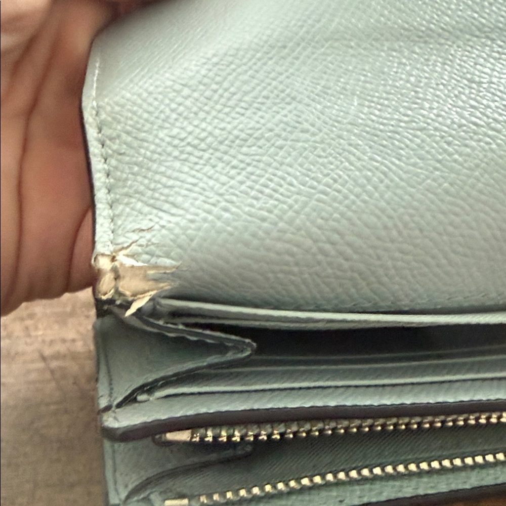 Coach Pebble Leather Continental Wallet - Picture 6 of 9